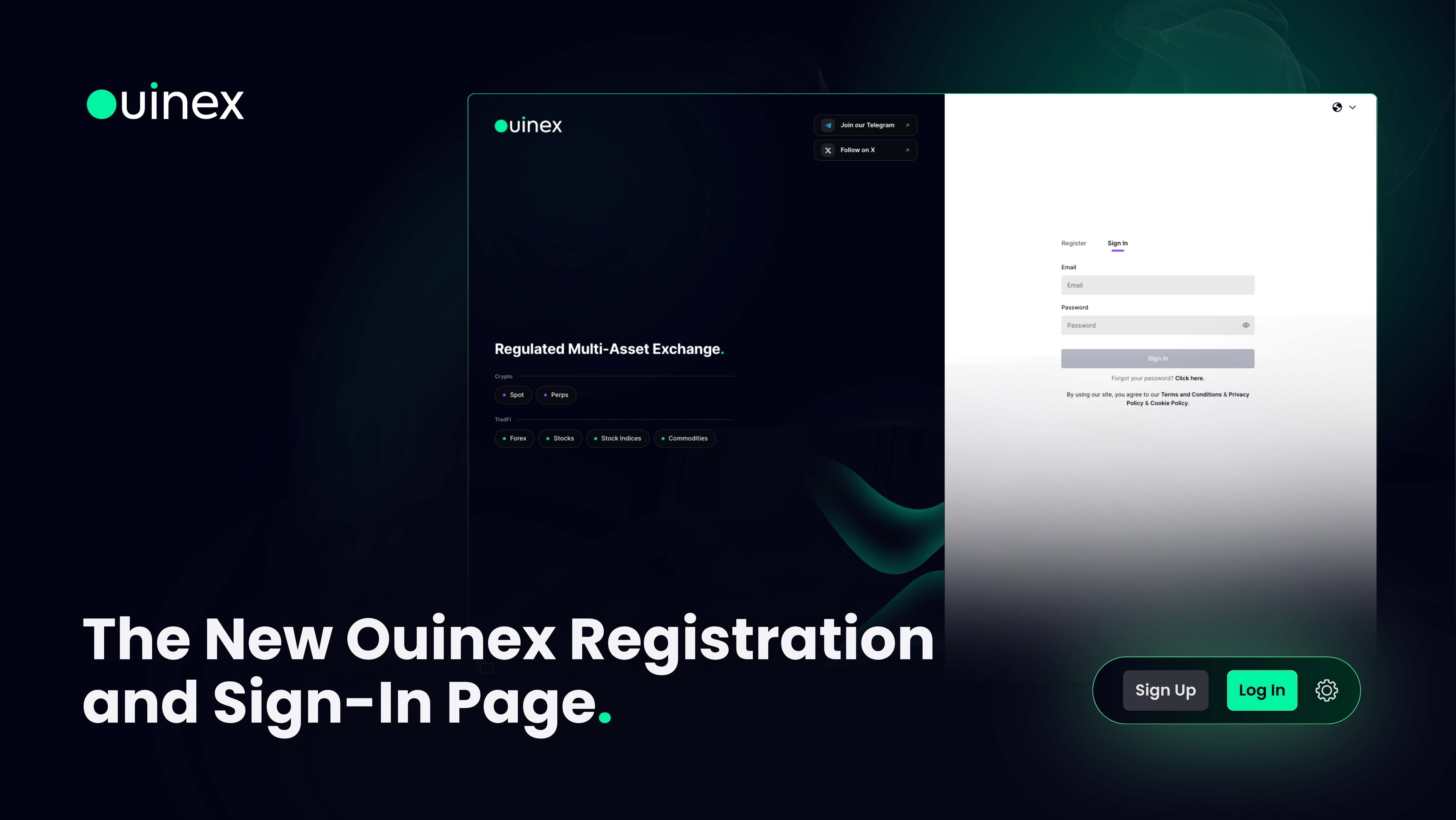 The New Ouinex Registration and Sign-In Page — banner