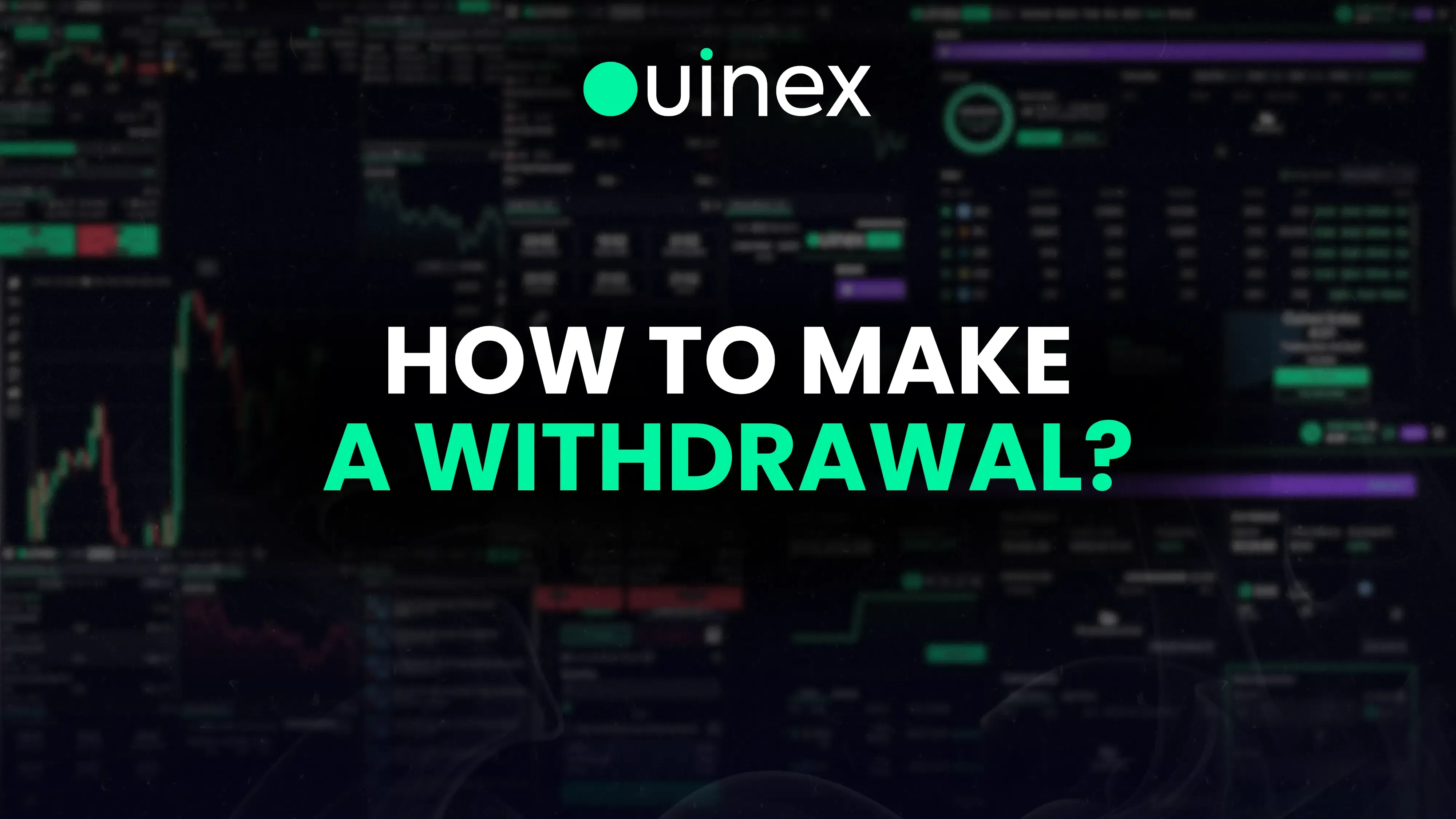 How to make a withdrawal on Ouinex?