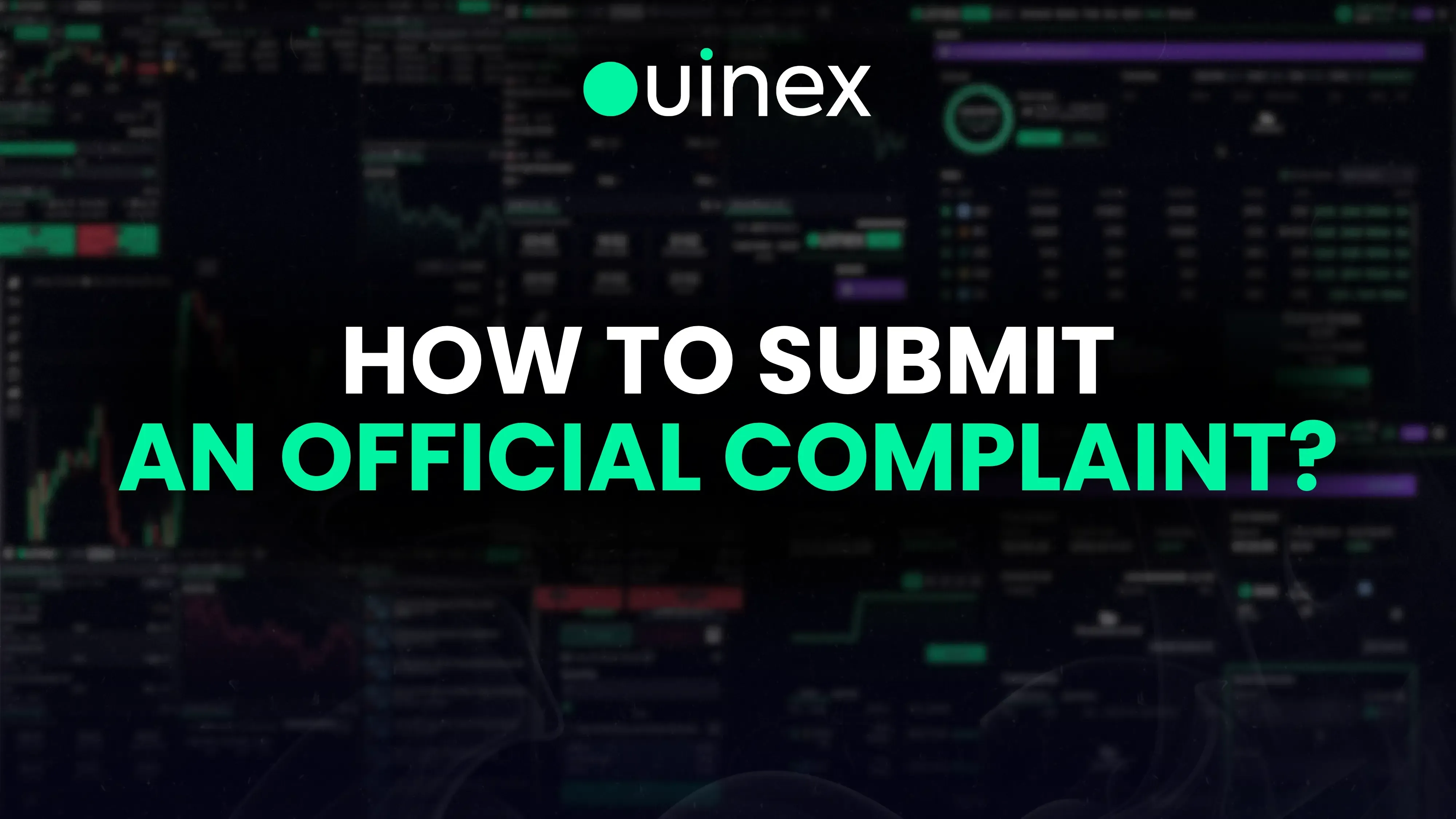 How to submit an official complaint on Ouinex?