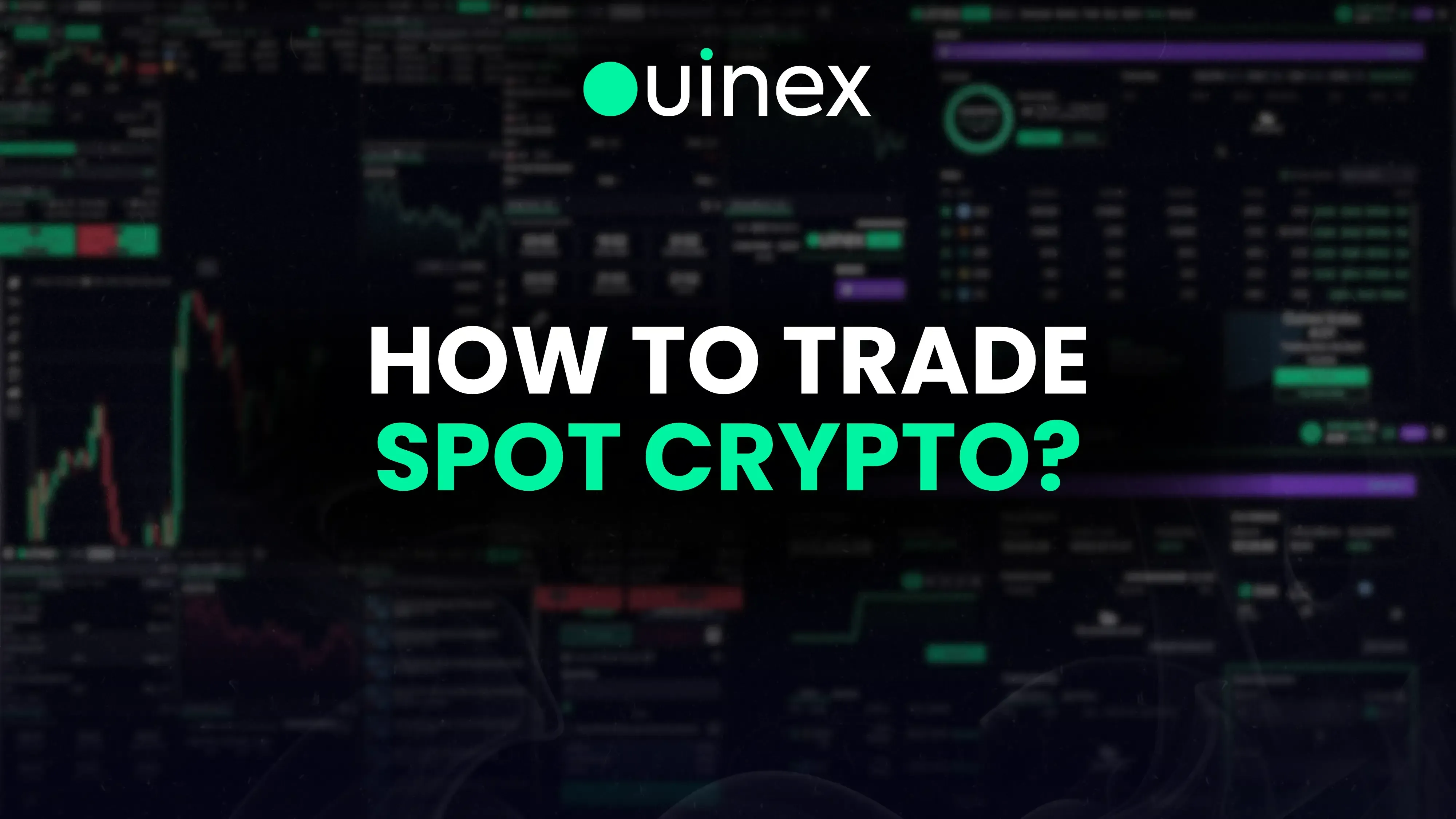 How to trade spot crypto on Ouinex?