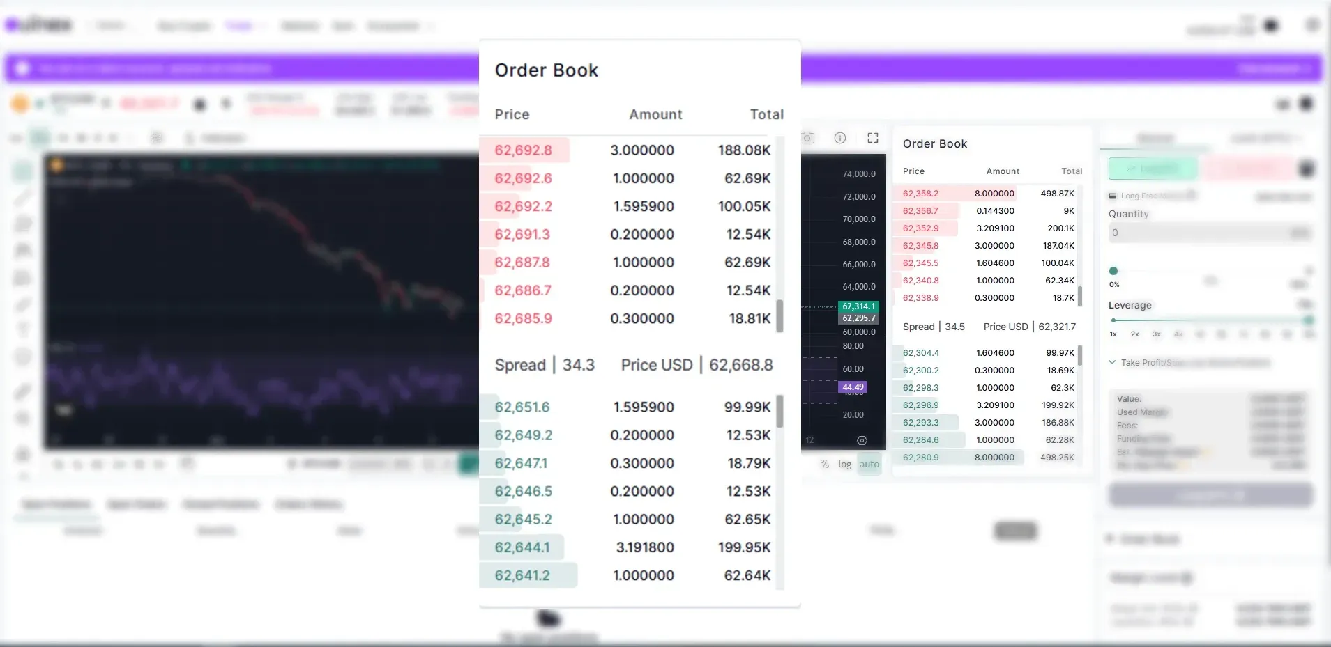 Ouinex No-Clob Order Book