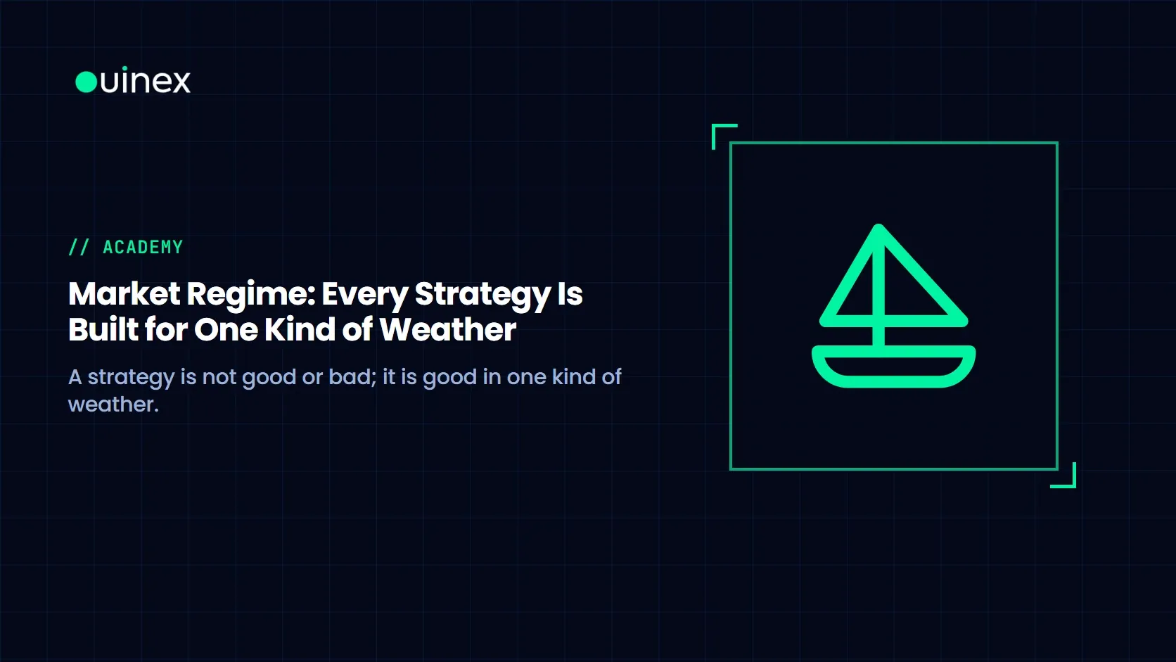 Market Regime: Every Strategy Is Built for One Kind of Weather — Ouinex Academy cover