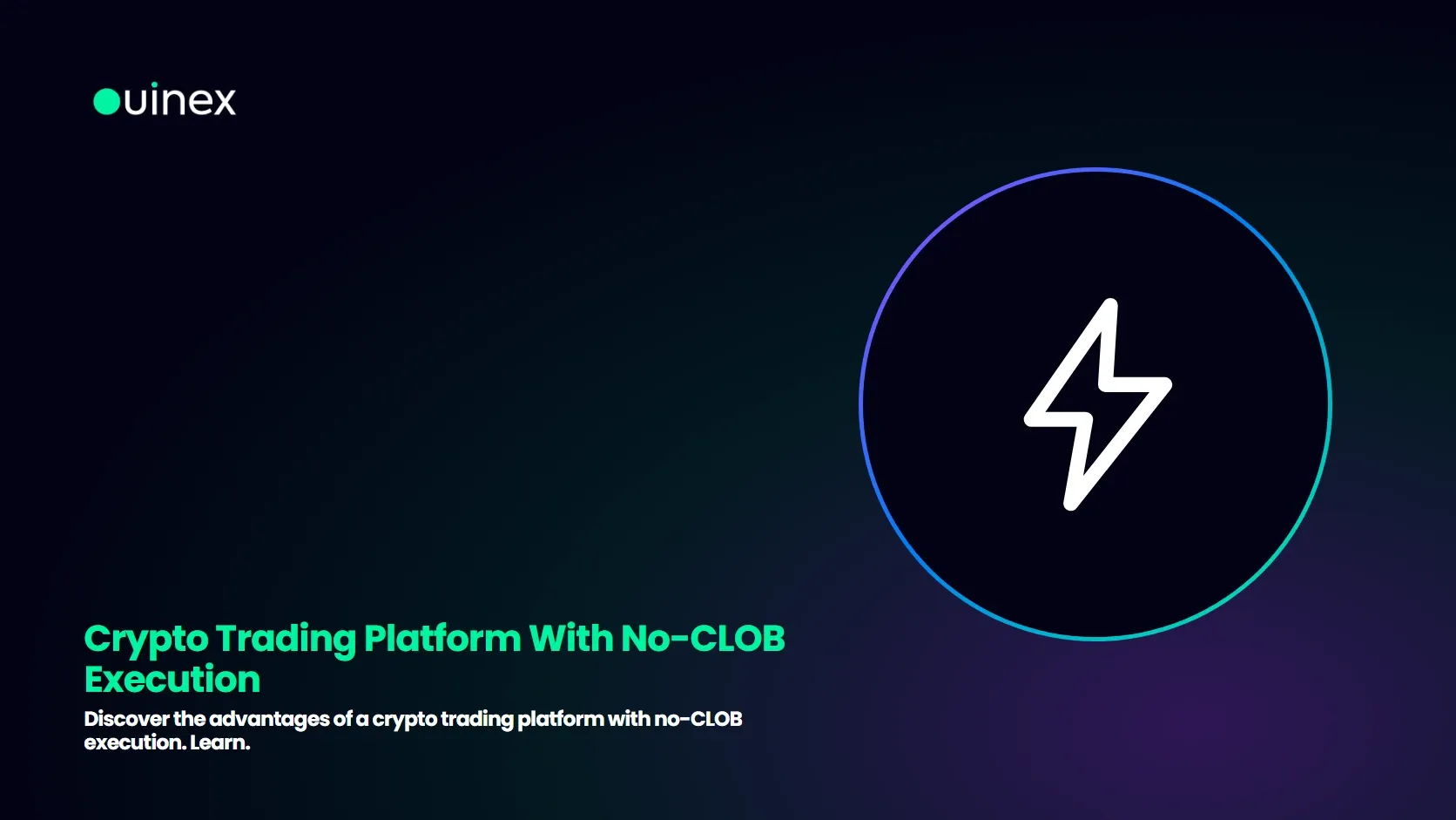 Crypto Trading Platform With No-CLOB Execution — Ouinex Blog cover