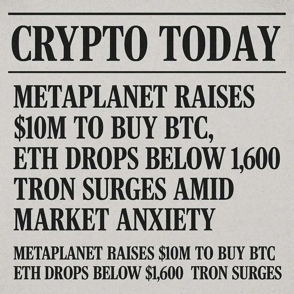 Crypto Today Metaplanet