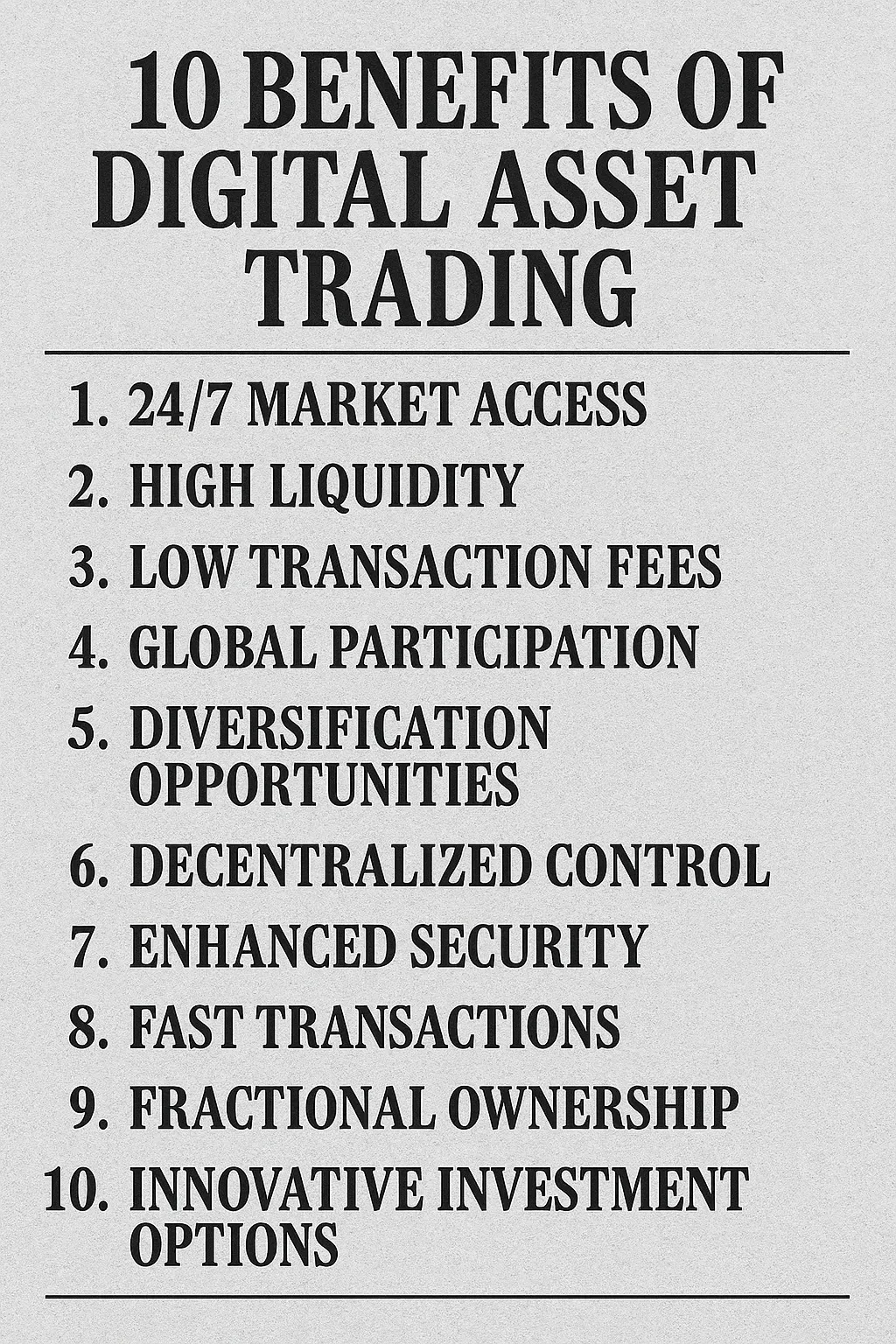 10 Benefits of Digital Asset Trading