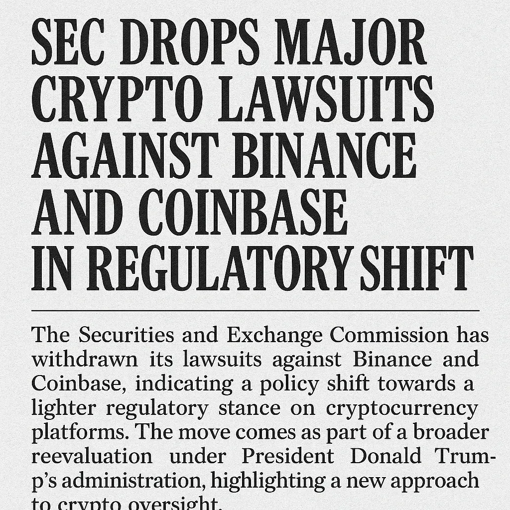 SEC Drops Lawsuits Against Binance & Coinbase