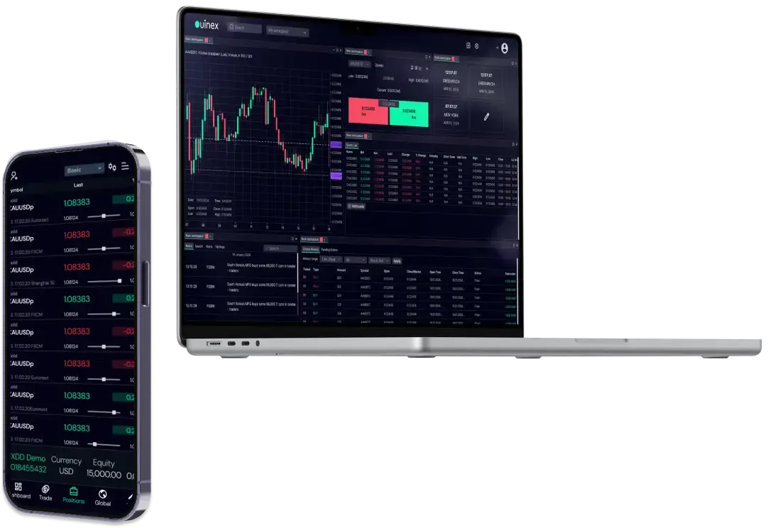Trade with Ouinex No-CLOB Execution Model Standard Account | OUINEX The  only Crypto Exchange with a No-Clob Execution Model