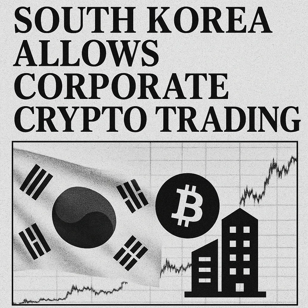 South Korea Allows Corporate Crypto Trading - Ouinex | OUINEX The only Crypto  Exchange with a No-Clob Execution Model